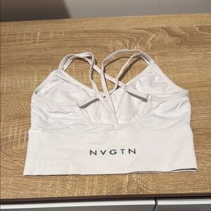NVGTN white cropped cami bra